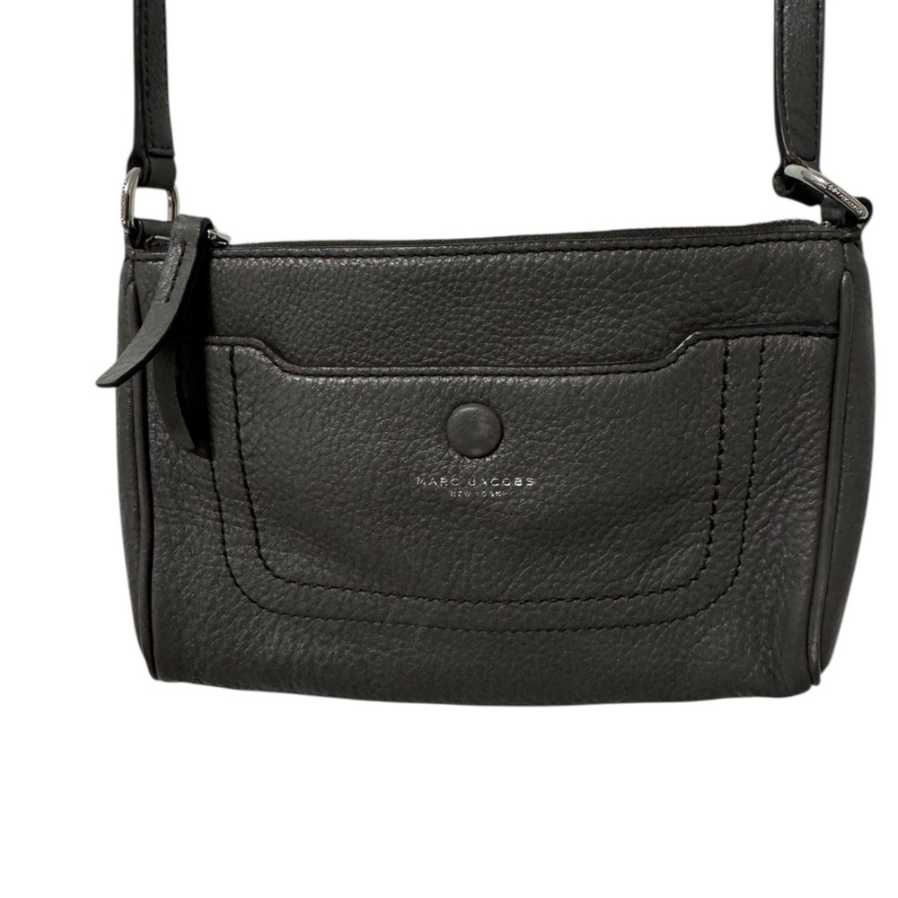 Marc Jacobs Charcoal Leather Crossbody Bag